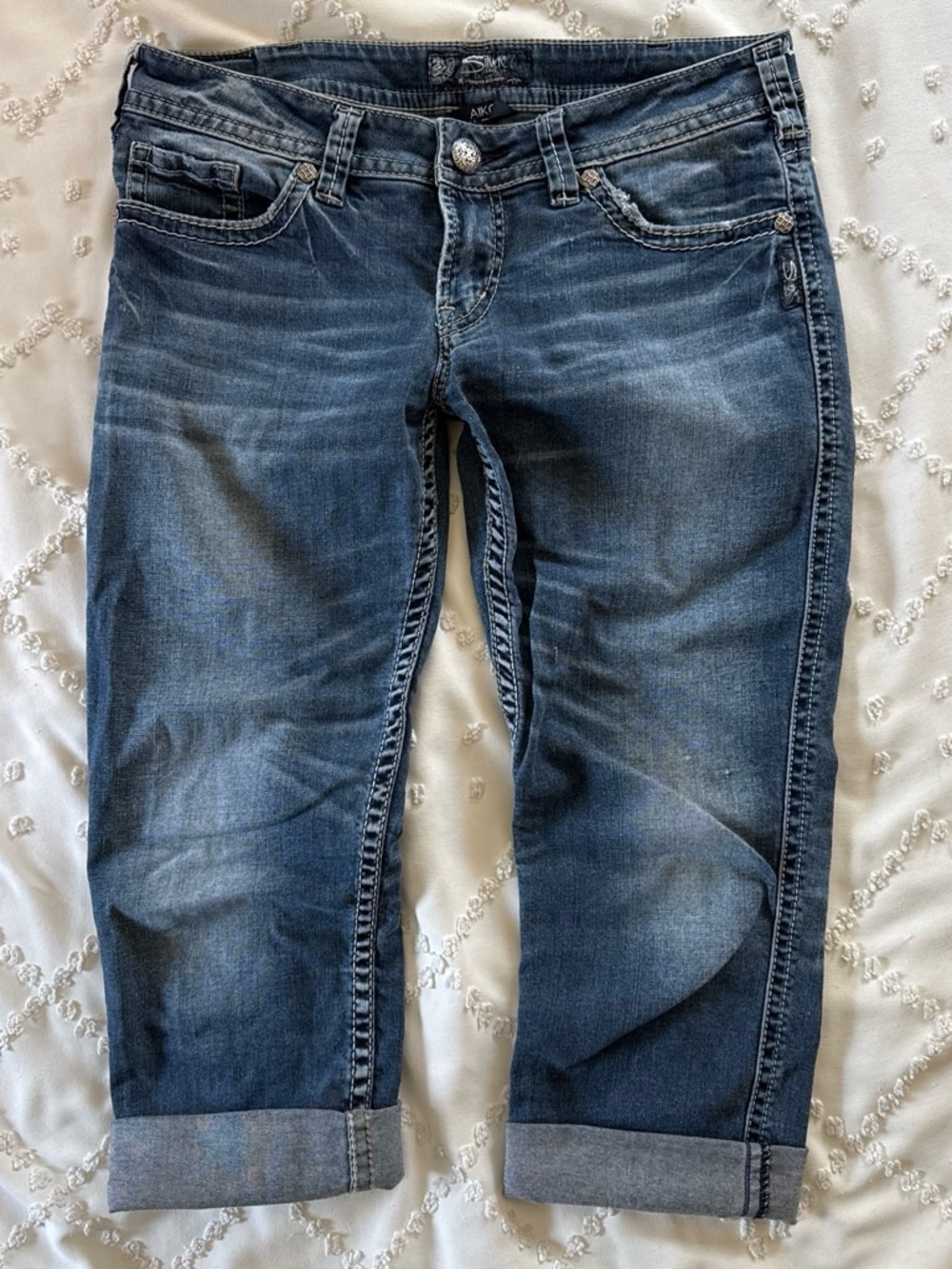 Silver Jeans Low Rise Y2K Dark Wash Women's Capri Size 30